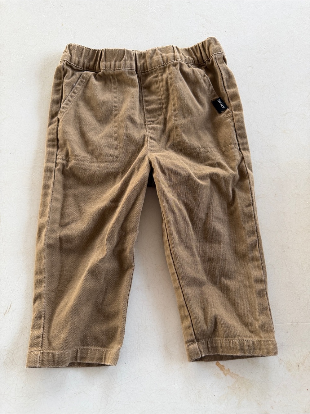 DKNY Boys Tan Corduroy Pull-On Pants